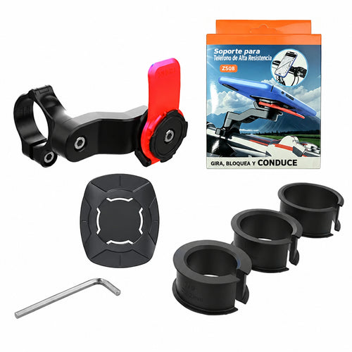 Soporte para Móvil, Moto y Bici 360° Universal - Antivibración y Desmontable