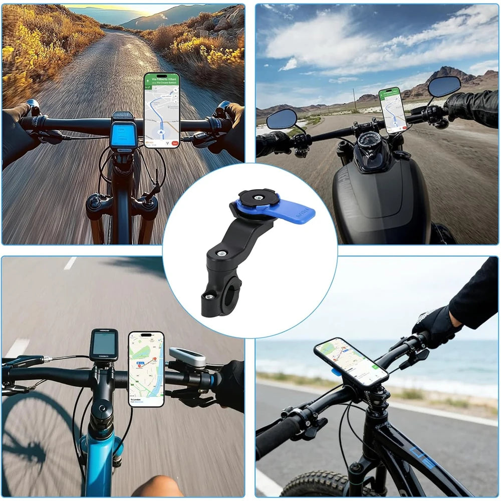 Soporte para Móvil, Moto y Bici 360° Universal - Antivibración y Desmontable
