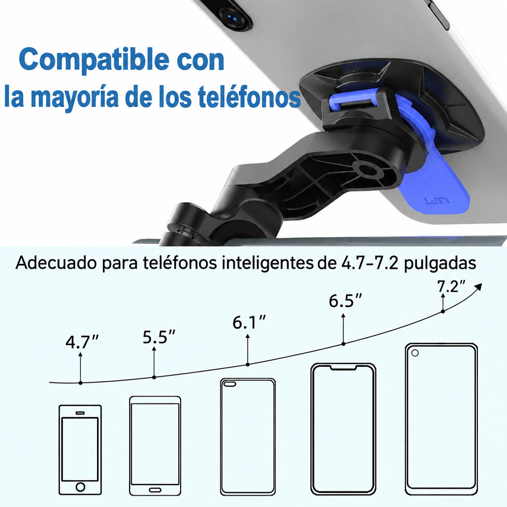 Soporte para Móvil, Moto y Bici 360° Universal - Antivibración y Desmontable